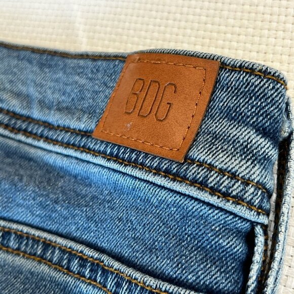 Urban Outfitters BDG Jeans Mens 32 Skinny Stretch Medium Wash Neon Ribbon Stripe - Picture 9 of 11